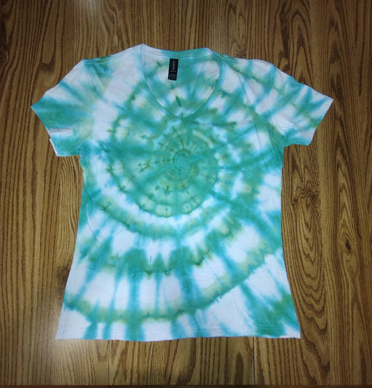 Women's Ice Dye V-neck - Large