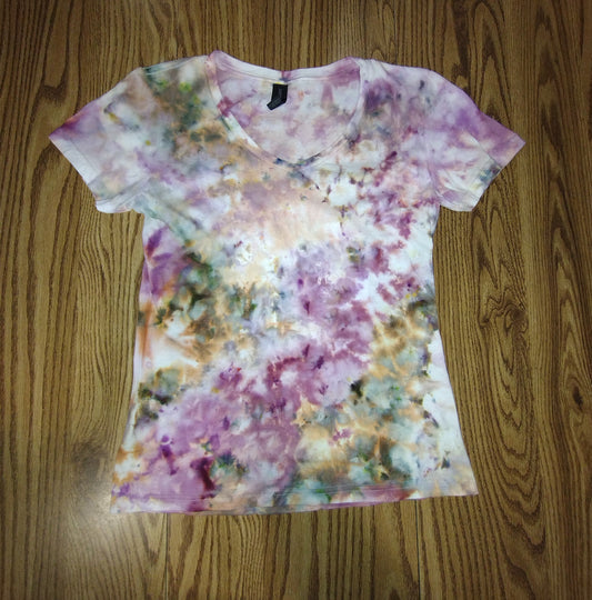 Women's Ice Dye V-neck - Small