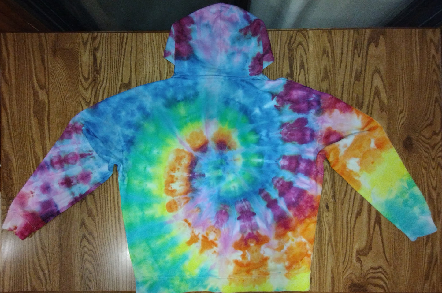 Ice Dye Zipper Hoodie - Large