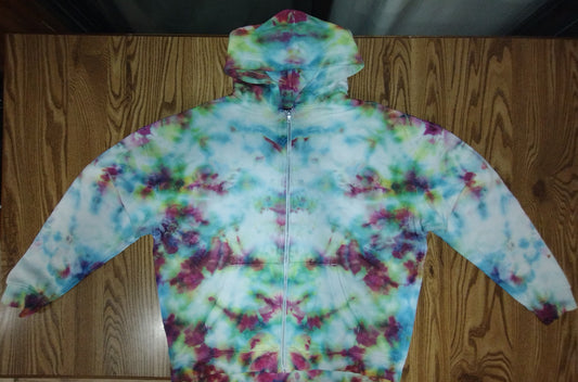 Ice Dye Zipper Hoodie - Large