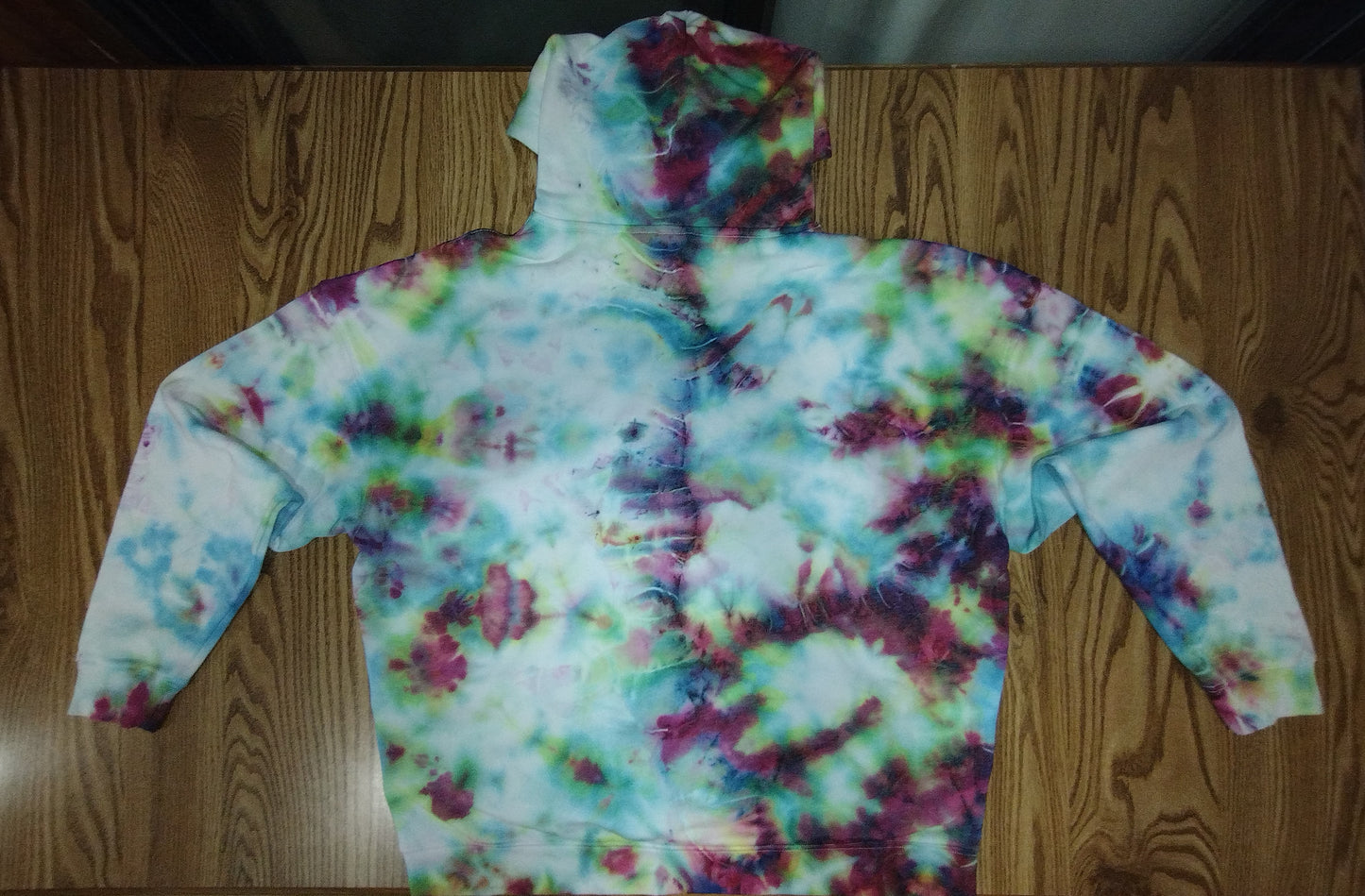 Ice Dye Zipper Hoodie - Large