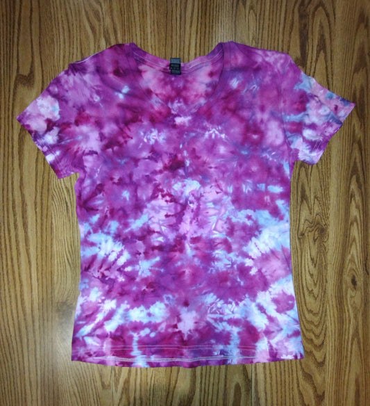 Women's Ice Dye V-neck - Large